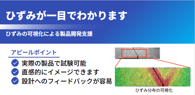 ひずみが一目で分かります　の画像